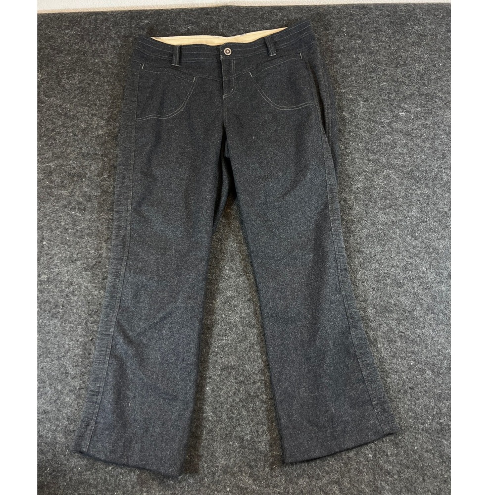 Kuhl Wool Cashmere Blend Pants Womens 12 Straight Charcoal Gray Hiking Outdoor